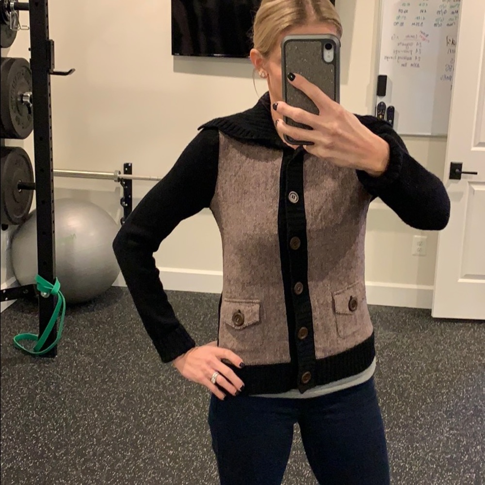 Jcrew sample tweed and wool sweater